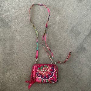 Vera Bradley Cross Body/Wristlet in Pink Swirls (Brand New)